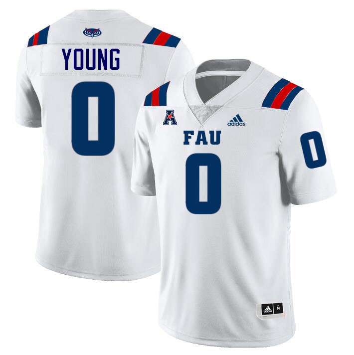 Tamez Young FAU Jersey,Florida Atlantic Owls Football Jersey,Uniforms,Gears-White